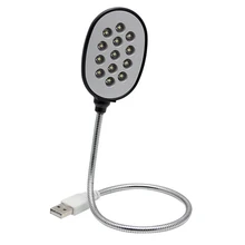 New USB Light Lamp For Notebook PC Laptop Colour 13 LED Pink