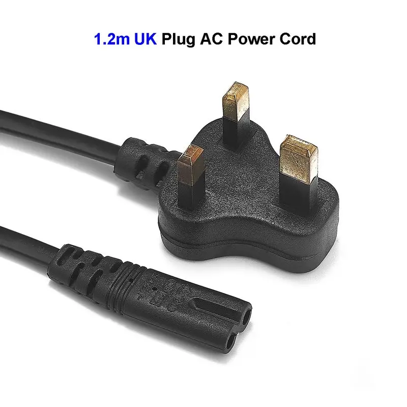 AU US Рисунок 8 консоль ЕС шнур питания IEC C7 шнур питания для портативного радио камеры зарядное устройство sony psp 3 4 DVD ноутбука - Цвет: UK Plug 1.2m