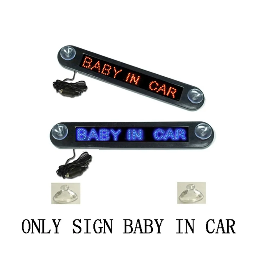 

12V LED Car Sign Programmable Scrolling Red Message Sign Board With Remote Control Mini Advertising LED Screen 7x40 Dots