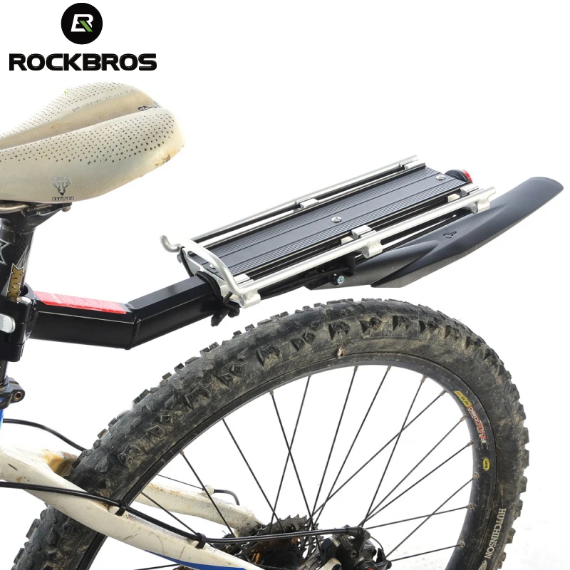 

RockBros Bike Disc Brake V Brake Aluminum Rack Bicycle Rear Rack Carry Carrier Seatpost Mount Quick Release with Fender Design