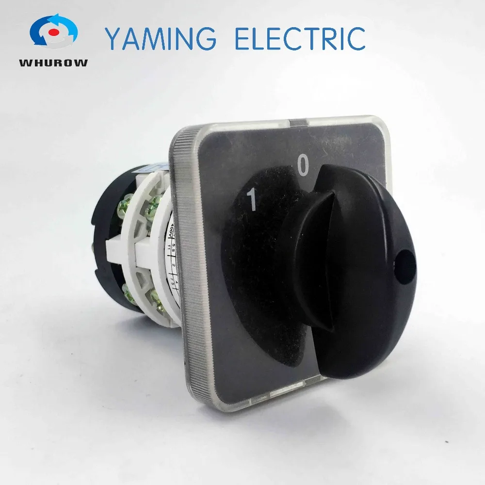 Manufacturer 3 position rotary switch 20a 2 phase electrical changeover