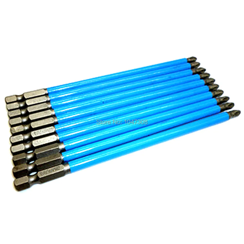 

10pcs 150mm PH2 Phillips Screwdriver Bits Impact Screwdriver Phillips Bit 1/4" Hex Shank Magnetic Insert Screw Driver Bit 15cm