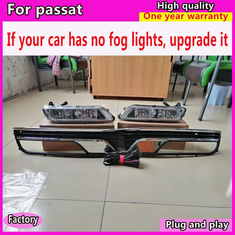 

one set Car Styling for VW Passat B7 EUR Version 2011-2016 Fog light For Passat B7 EUR version fog lamp