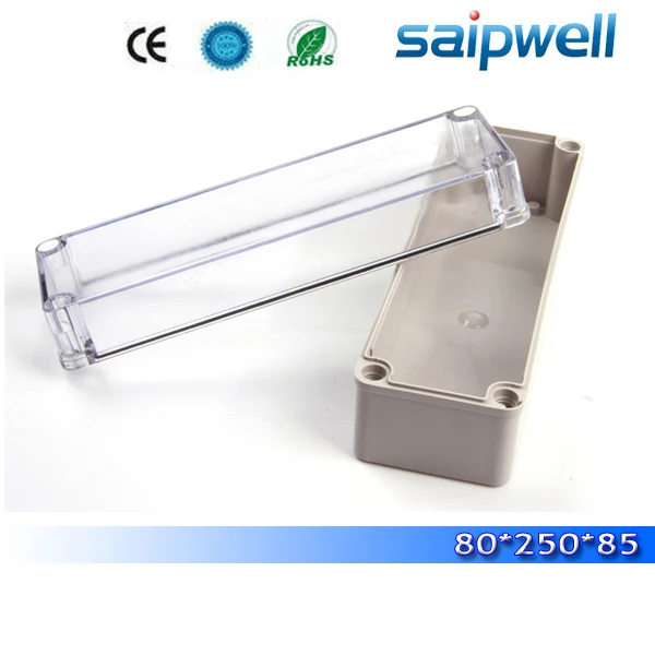 

2015 hot sale ip66 small types of weatherproof plastic electrical control box with transparent cover 80*250*85mm DS-AT-0825-1