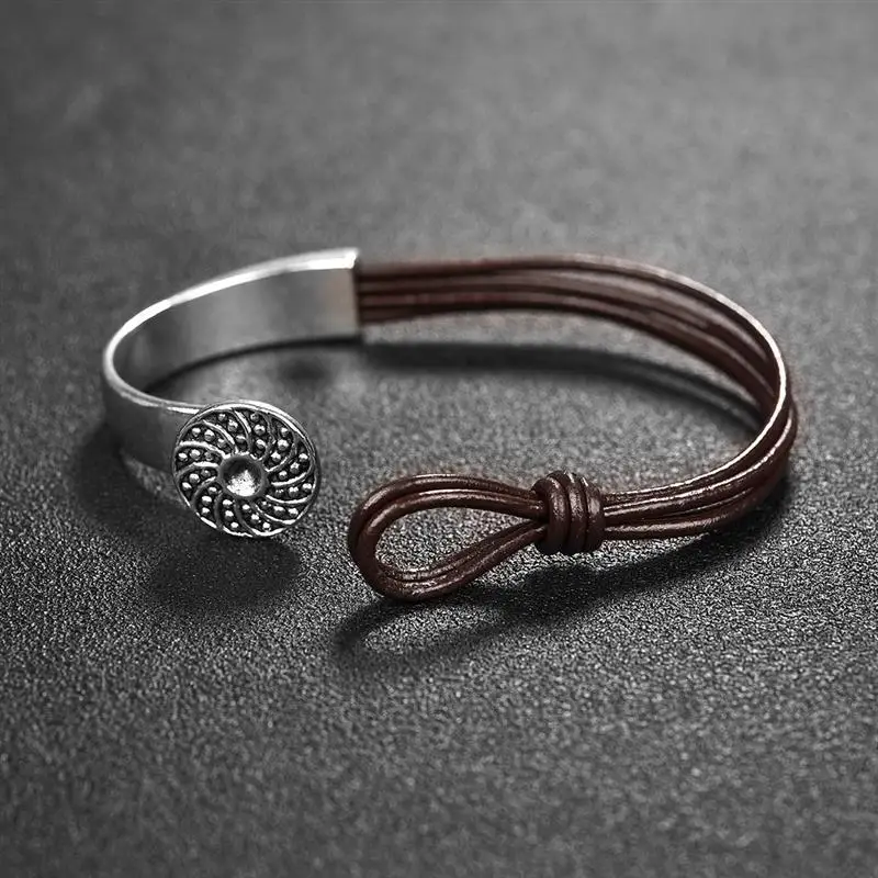 Jiayiqi, мужской браслет, многослойный, натуральная кожа, веревка, женский браслет, ювелирные изделия, браслет, ручной работы, подарки