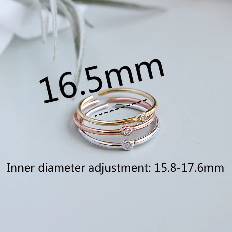 Flyleaf 18k позолоченное циркониевое тонкое Открытое кольцо для женщин
