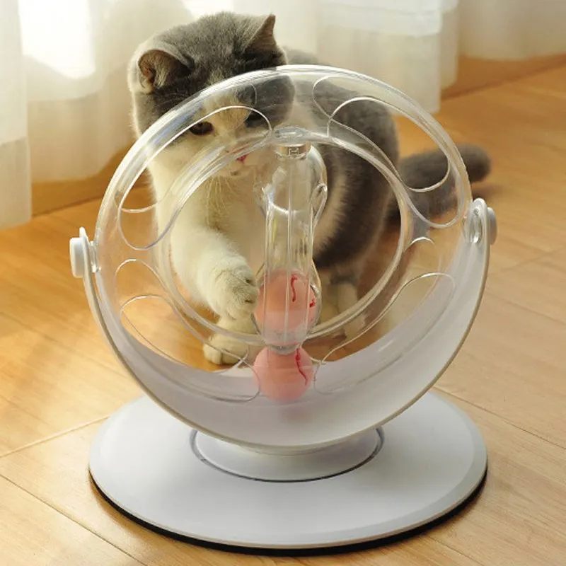 Интерактивная игра-головоломка для домашних животных, космическое кольцо с мячом, упражнения для кошек, Обучающие роликовые игрушки для ловли, интерактивные игрушки для кошек