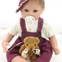 22 дюйма 55 см реалистичные силиконовые куклы Малыши-мальчики игрушки для девочек, игровой дом игрушки для малышей подарок на день рождения для девочки brinquedos boneca