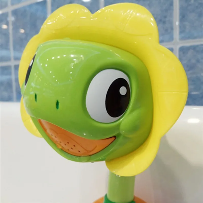 Baby Bathing Water Spraying Bathtub Children Bathing Spouts Suckers Folding Spray Faucet Play Bathroom Water Press Button Toys