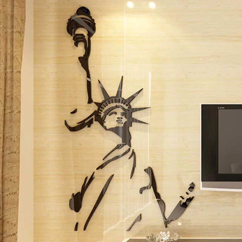 

Statue of Liberty Design Acrylic Wall Stickers for Living Room Home Decoration