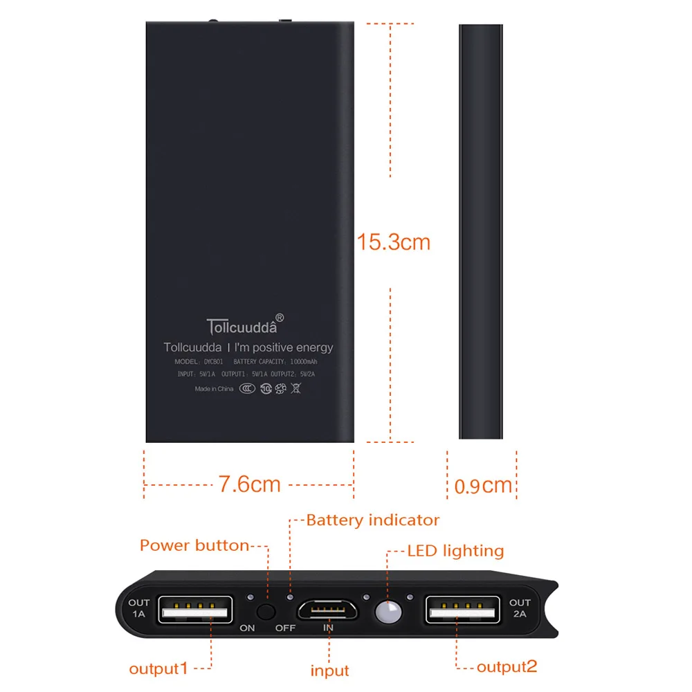 Tollcuudda Solar Charger Power Bank Batterie Externe Poverbank 10000mAh 4 Gifts Charging LED Lighting For Iphone Xiaomi Huawei Tollcuudda Solar Charger Power Bank Batterie Externe Poverbank 10000mAh 4 Gifts Charging LED Lighting For Iphone Xiaomi Huawei
