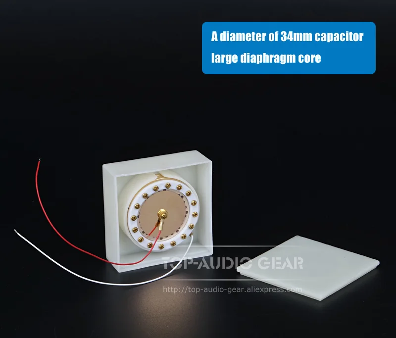 Высокое качество, диаметр 34 мм, микрофон, большой мембранный картридж, сердечник, капсула для студийной записи, конденсаторный микрофон