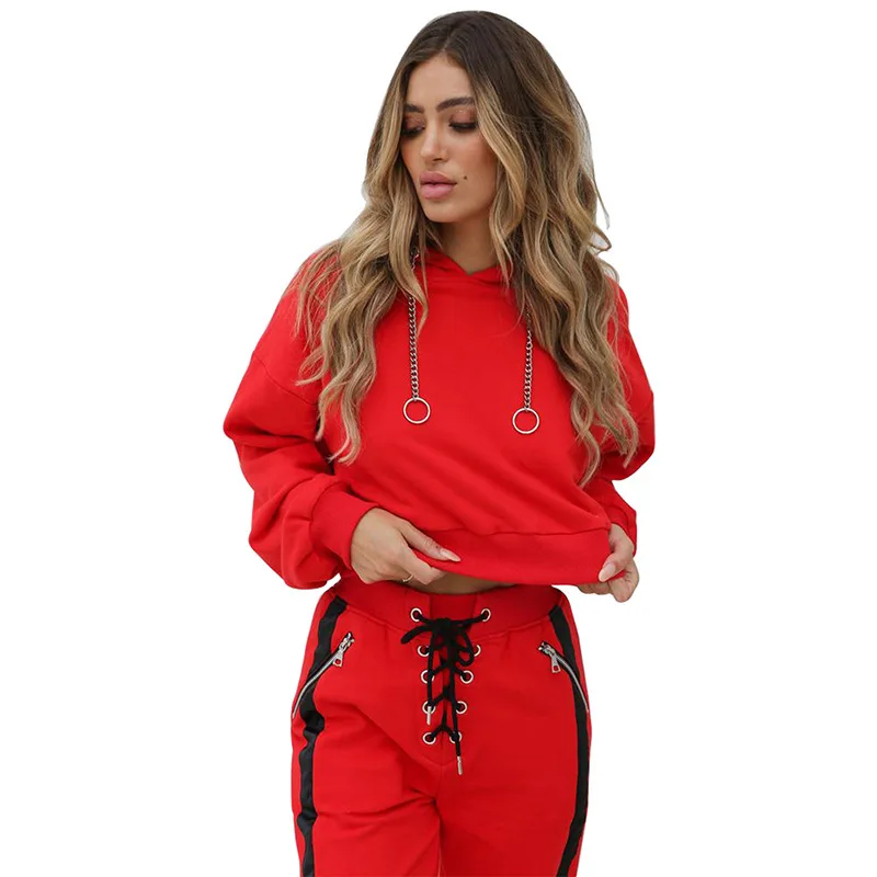 YANQIN Long Sleeve Solid Hooded Hoodies Women Loose Plus Size Casual Sweatshirts Women Autumn