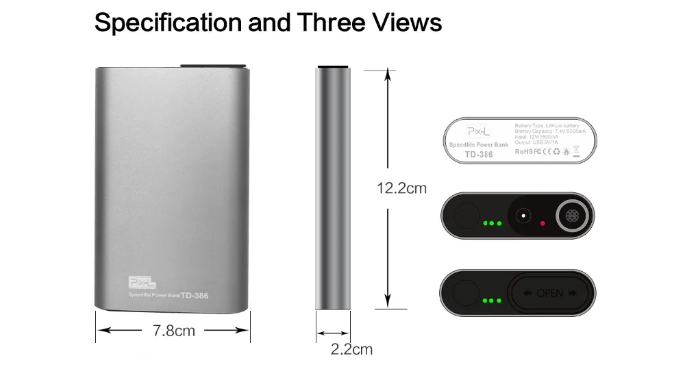 INSEESI Pixel TD-386 для Canon Yongnuo YN560IV Pixel или другого оборудования USB Качество вспышки внешний аккумулятор