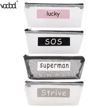 

VODDOL Canvas Pencil Bag Colorful Letters Students Large Capacity Pencil Case Papelaria Escolar Pochette for School Supplies HOT