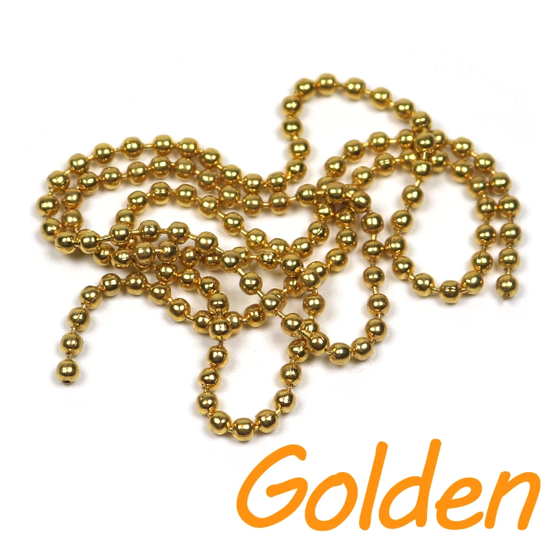 ICERIO 45cm/pcs Fly Tying Bead Chain Tying Bead Eyes Metal 2.4mm 3.2mm Fly Fishing Materials