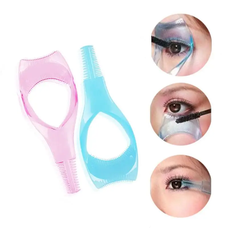 3 in 1 Cosmetic Makeup Eyelash Curler Mold Guard Applicator Comb