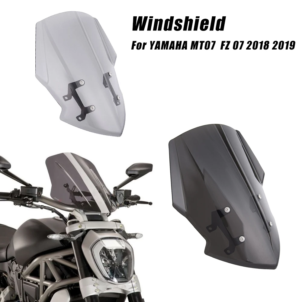 

New Generation Windshield Windscreen For Yamaha MT-07 FZ-07 2018 2019 otorcycle Accessories Wind Deflectors Cover MT FZ 07