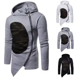 Hirigin Jogger Sweatershirt 2018 новые Для мужчин верхняя одежда зимняя толстовка с капюшоном теплое пальто тонкий толстовка с капюшоном верхняя одежда