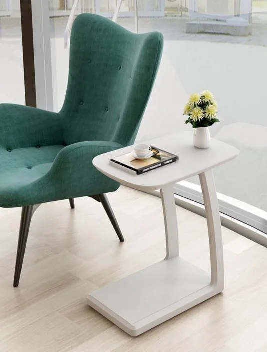 Simple Modern 100% wood tea table sofa side table small tea table coffee desk bedroom mini bedside cabinet living room furnitur