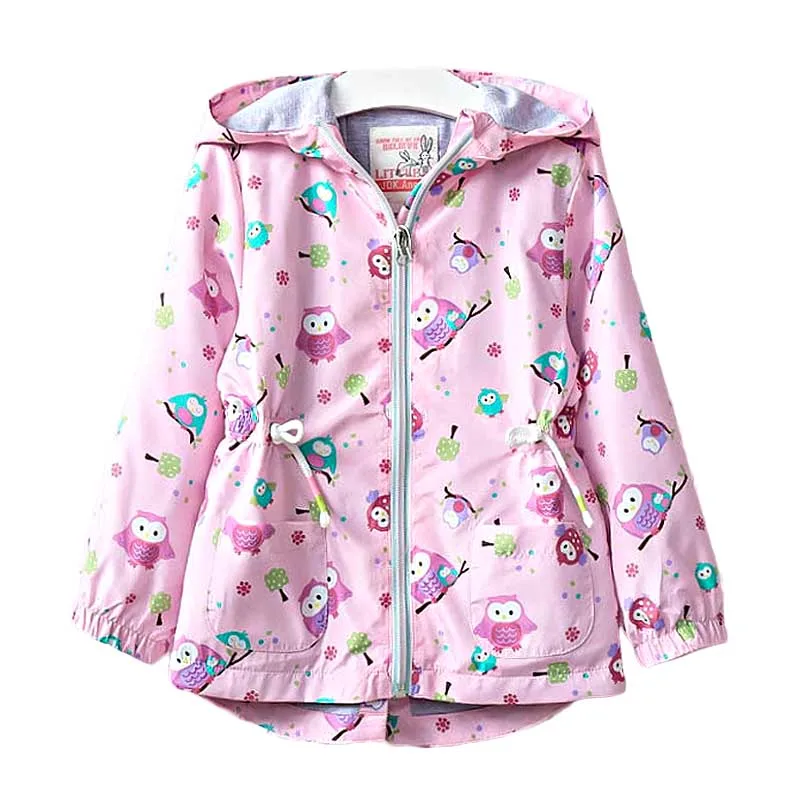 3 7T font b Baby b font Girls Jackets Hooded Windproof Kid s Clothing Cartoon Pattern