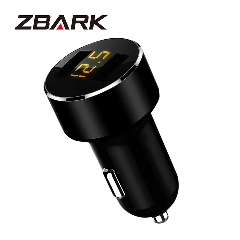 

Dual USB Car Charger 2 Port LCD Display 12-24V Lighter Fast Car Charger Power Adapter YHHY36C