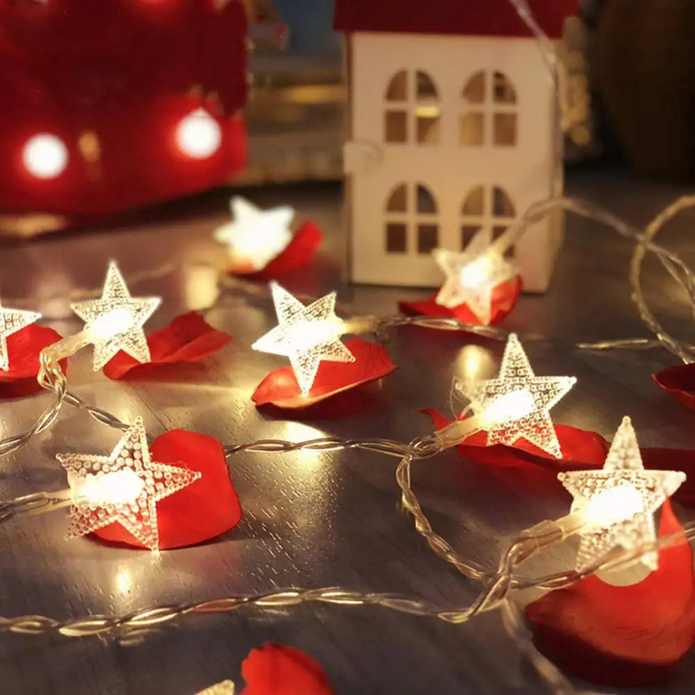 

LED String Lights Battery Fairy Stars Christmas Light Chain Wedding Birthday Party Ball Lamp Garland Curtain Album Decor Light