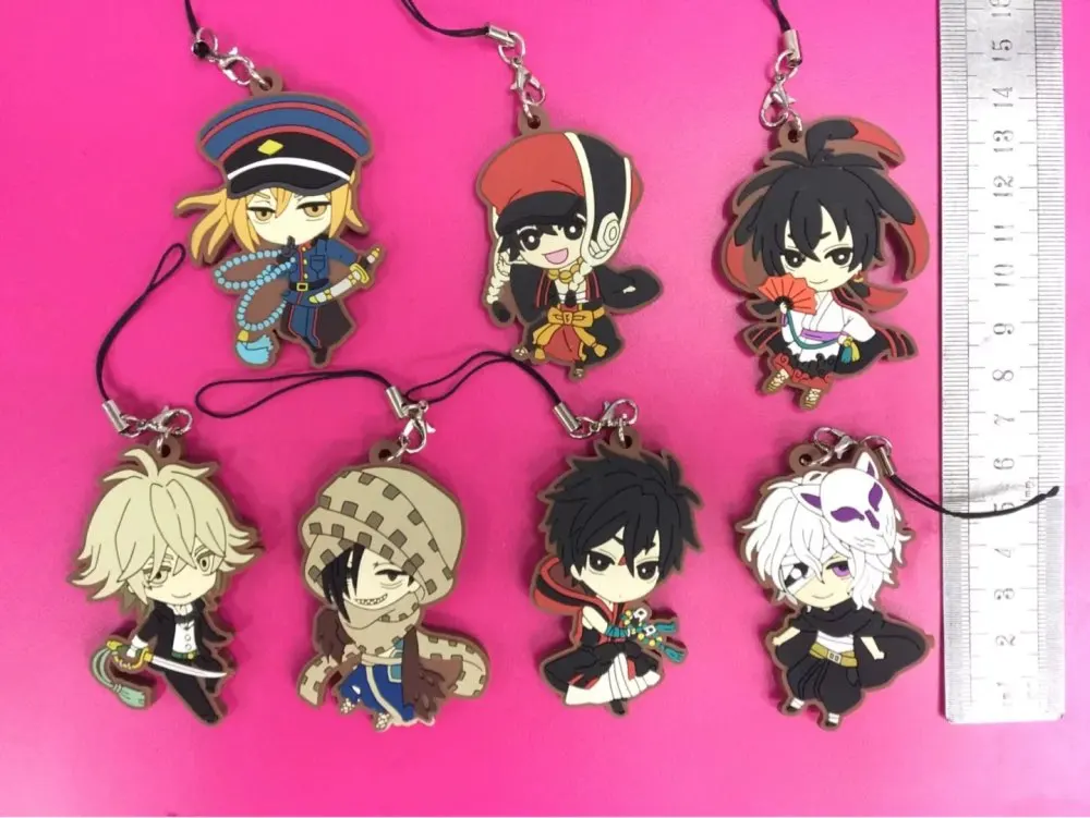 

7pcs/lot Donten Ni Warau Original Japanese anime figure rubber Silicone sweet smell mobile phone charms/key chain/strap G548