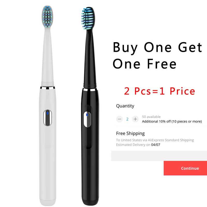 

Electric Toothbrush Rechargeable for Adult with Timer Care Your Teeth Like Dentist USB Charging Teeth Whitening with 4 Modes 551