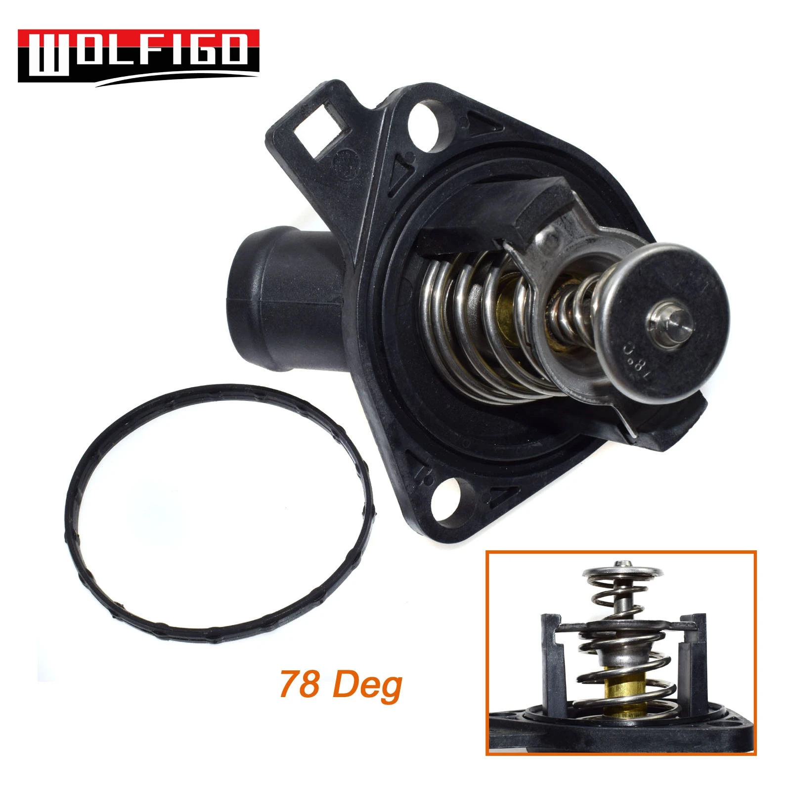 

WOLFIGO New Thermostat Housing Assembly For HONDA CR-V 2.4 4WD 06- ACCORD VII 2.0, 2.4 2003-2008 19301RAF003,19301RAF004