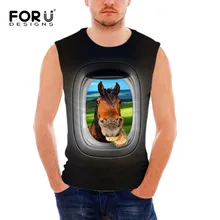 FORUDESIGNS/мужские майки без рукавов для фитнеса, самолет, молочная корова, дизайнерская одежда, мужские летние жилеты для бодибилдинга, мужская рубашка