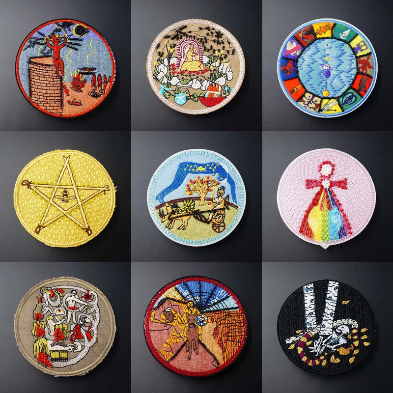 

Art Abstract Painting Patch Badges Patch Badge Embroidered Applique Sewing Iron On Clothes Garment Apparel Accessories Patches