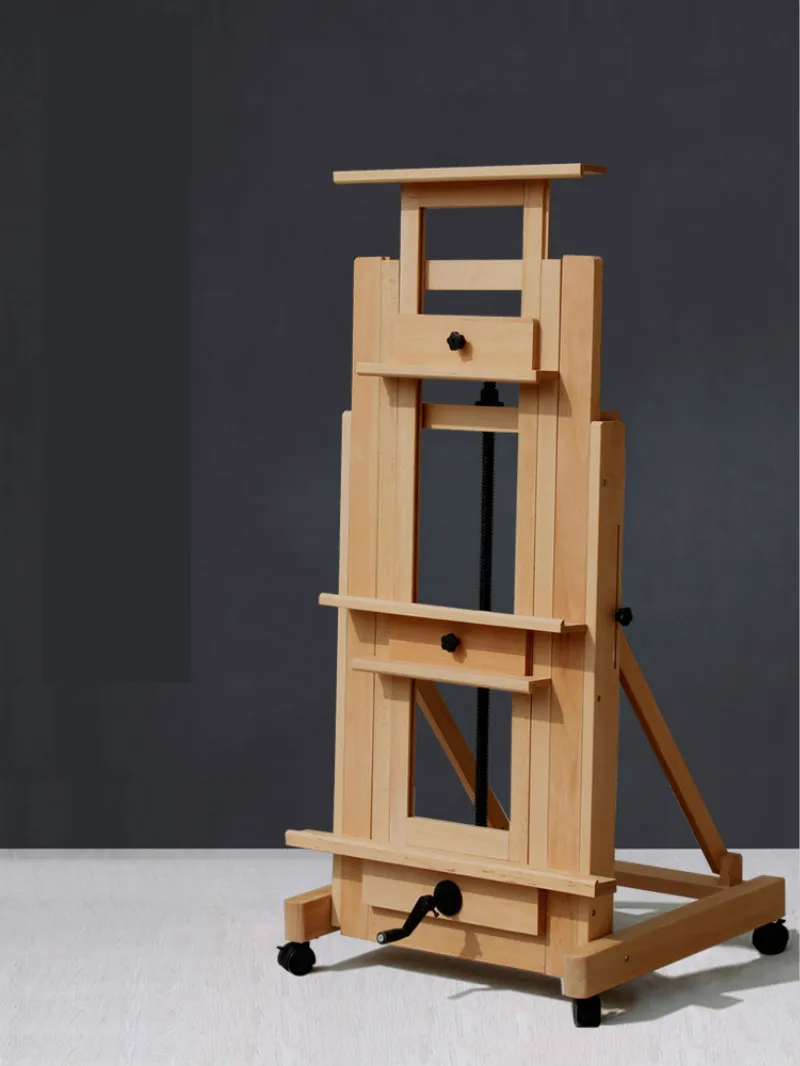 

Easel Chevalet En Bois Artist Oil Paint Wood Stand Caballete Pintura Hand Shake Easel Stand Atril Madera Easel Art Supplies