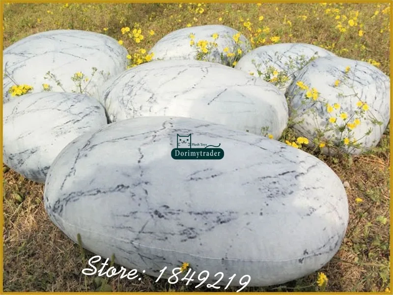 Dorimytrader A SET ( 6 pieces) Natural Shape Cushion Big Stuffed Soft Simulated Mercury Stone Pillow with Cotton DY61072(5)