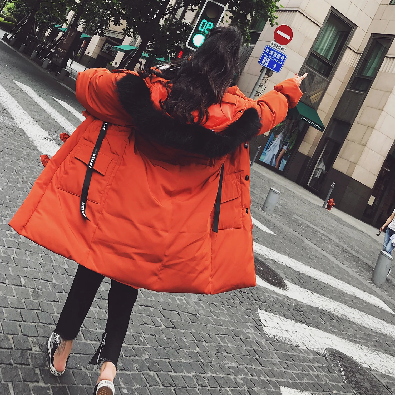 Ayunsue Grande Taille Manteau Femaleparkas Femmes Coton Matelassé Veste Down Tendance Ouatinée D'hiver Nouveau Lx2174 À Femme Capuchon 2019 beige Long Orange TrxwOTqa4