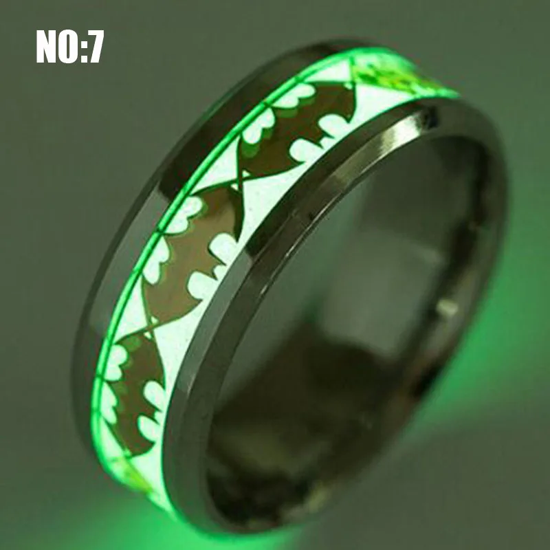 16 видов светящийся Скелет Властелин, обручальное кольцо для мужчин из нержавеющей стали, кольца на палец для женщин - Цвет основного камня: Batman