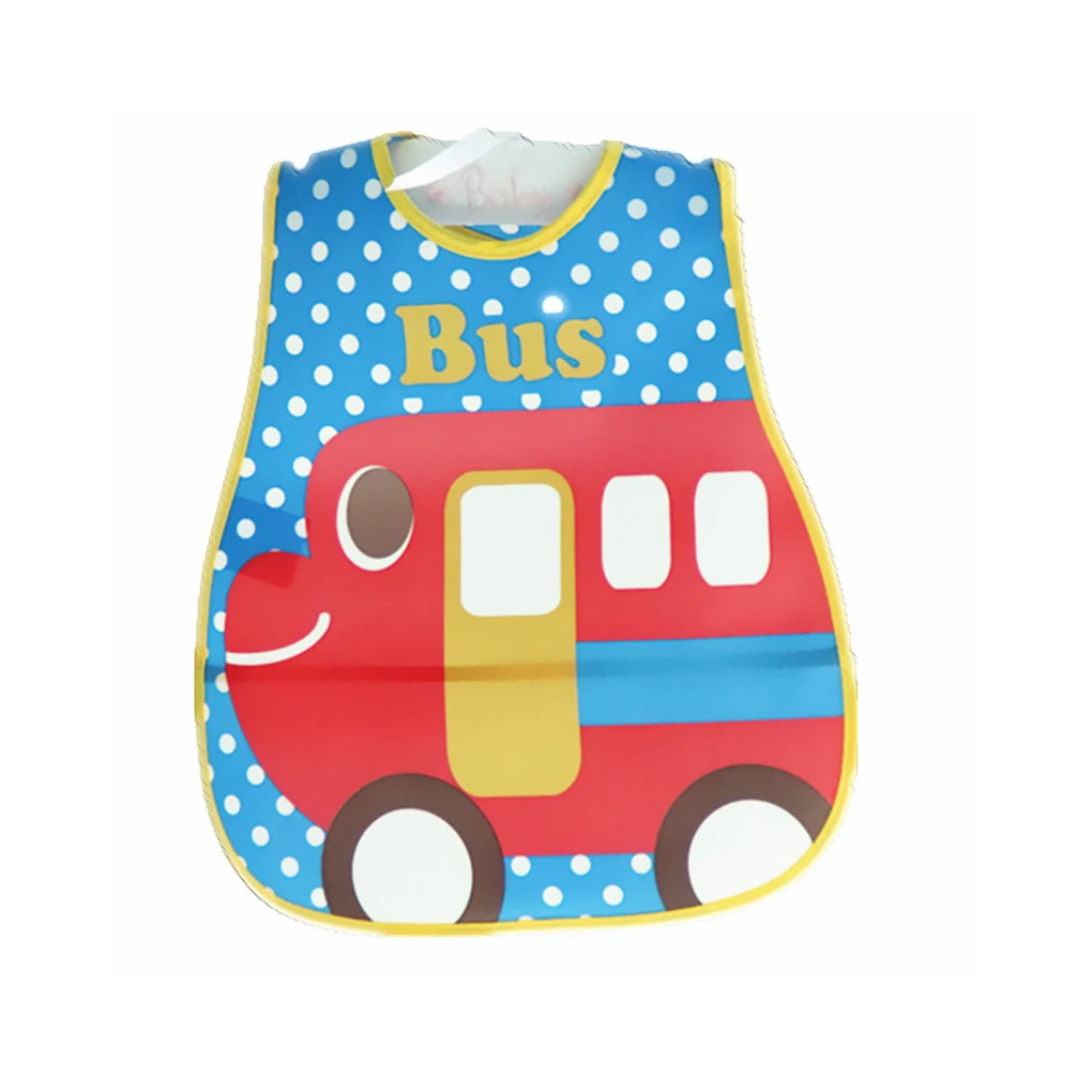 3PCS/SET Adjustable Baby Bibs EVA Waterproof Food Feeding Bibs Baby Cartoon Feeding Cloth Children Baby Apron Bib