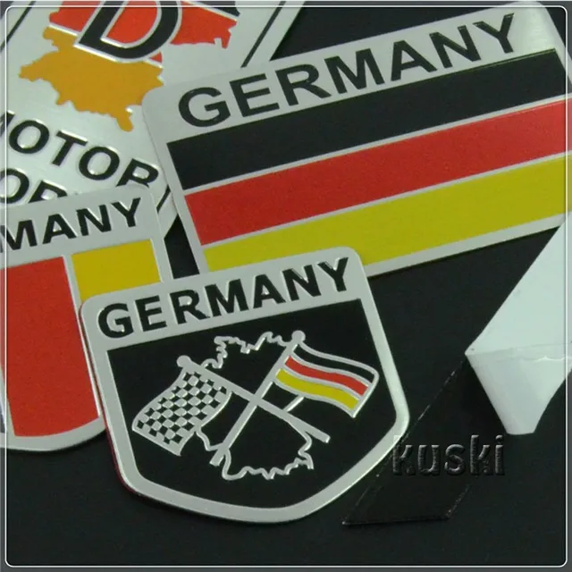 3d aluminium auto auto emblem deutschland deutsche flagge logo gitter  abzeichen aufkleber aufkleber - AliExpress