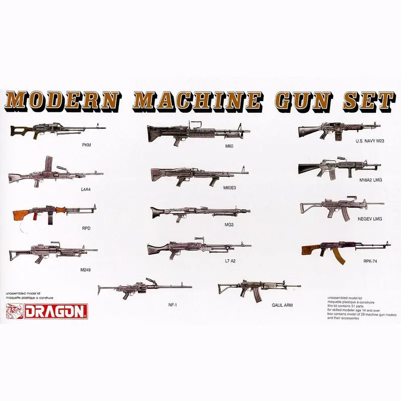 

DRAGON 3806 1/35 Modern Machine Gun Set - Scale model Kit