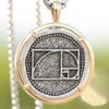 Fibonacci-collier en spirale pour hommes et femmes, Ratio doré, nombre entier, séquence mathématique, médailles, bijoux mathématiques, livraison directe ► Photo 1/6