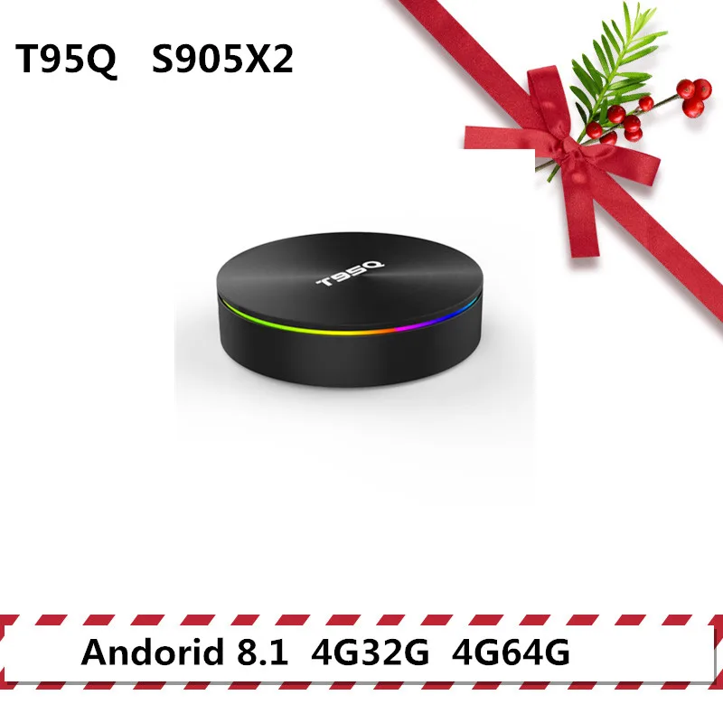

T95Q Tv Box Android 8.1 4GB 32GB 4GB64GB Amlogic S905X2 Quad Core 2.4/5.8G Wifi BT4.1 1000M 4K Media Player Smart tv box PK T9