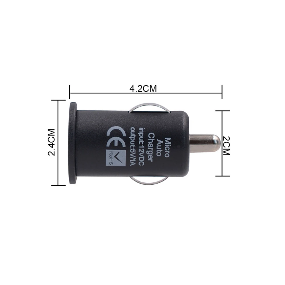 WUPP USB зарядное устройство 5 В/1A Автомобильный адаптер с светодиодный дисплей 12 В