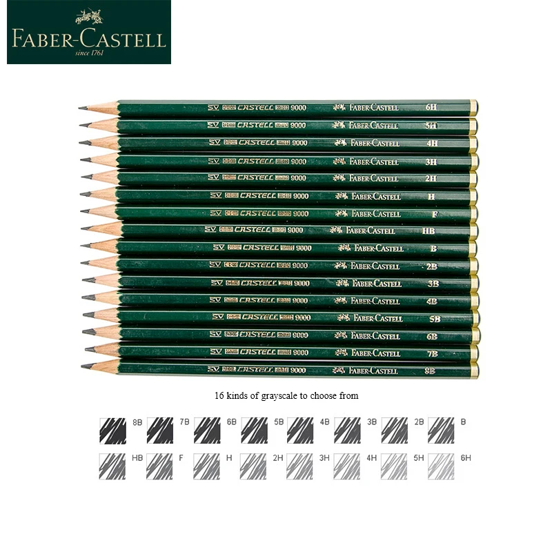 Faber-Castell 9000 карандашей 12/16 шт набор школьных карандашей графитовый карандаш для рисования и ручка для эскизов набор