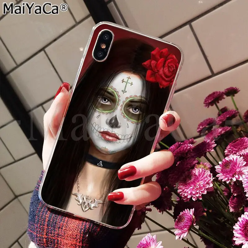 Funny Sugar Skull Girl Tattoo
