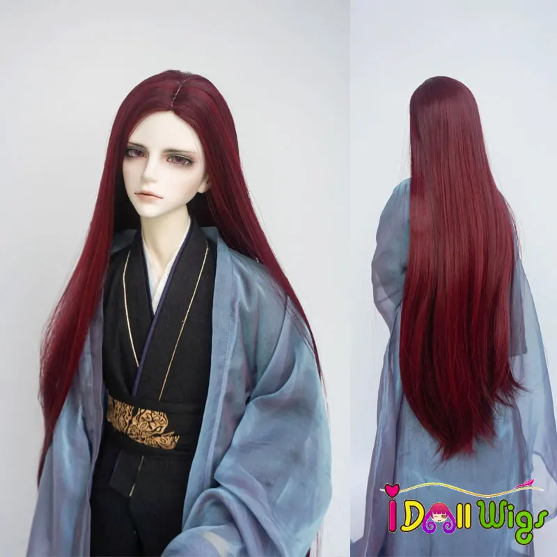 1/3 Bjd парик из высокотемпературного волокна модные смешанные цвета красного вина