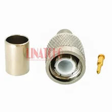 10 шт. 50ohm Латунь Разъем RF lmr300 5d-fb кабель rf Мужской зажим TNC разъем