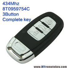 A4 A6 Q5 SQ5 Автомобиль Smart Key 3 Кнопка 434 МГц 8T0959754C для Audi remtekey