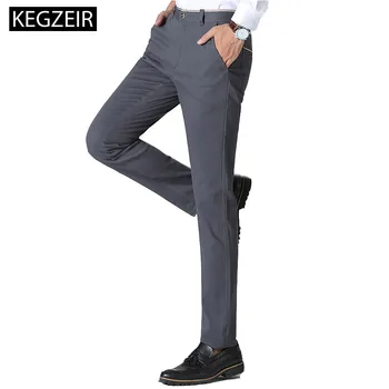 

2019 New Design Men Fashion Pants Stretch Casual Men Trousers Autumn Summer Black Khaki Pants For Men Pantalones Hombres