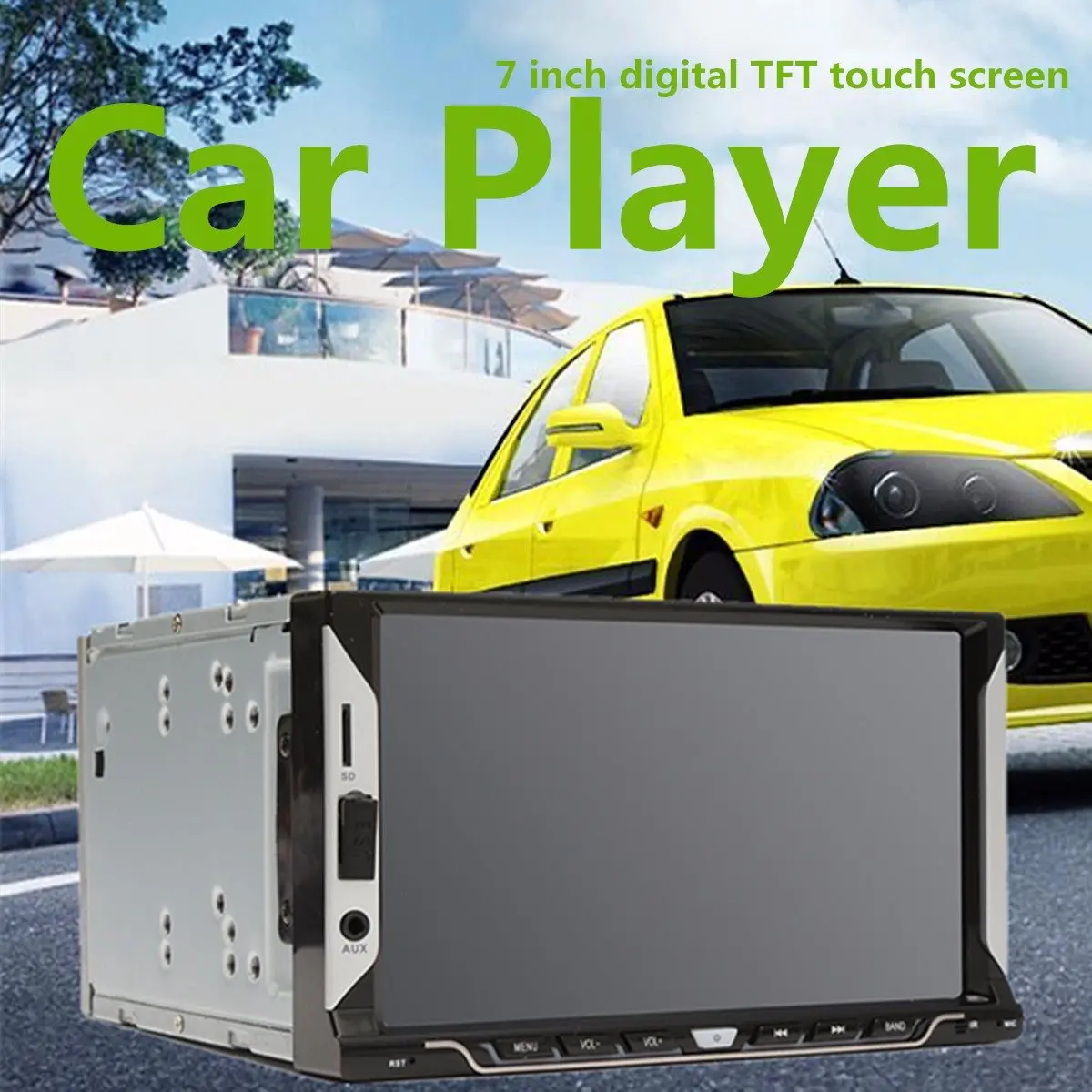 

7 Inch 2 DIN Touch Screen Digital TFT Car Audio Radio Stereo MP5 Player Support USB Bluetooth FM Rear View Camera