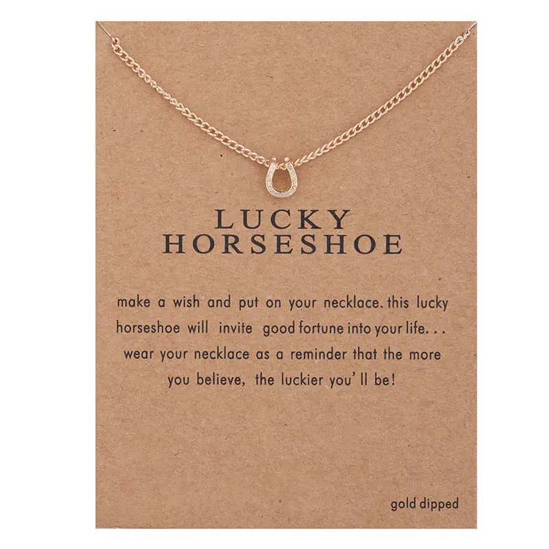 XUSHUI lucky HorseShoe U Gold Choker Collier Necklaces & Pendants Women